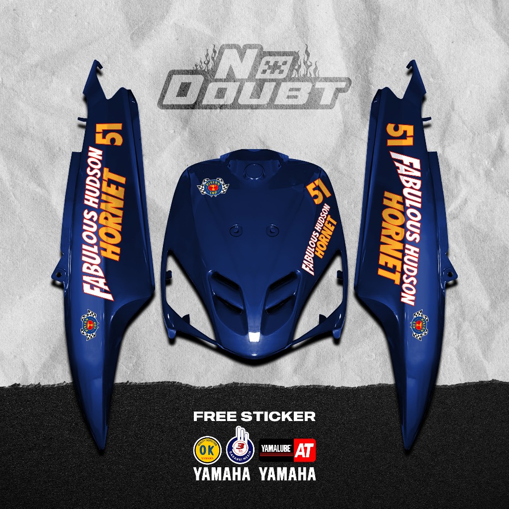 STRIPING MIO SPORTY HUDSON HORNET CARS - DARK BLUE, NAVY BODY