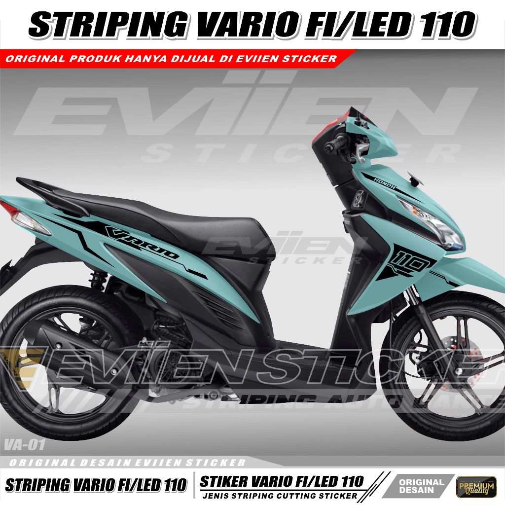STIKER STRIPING MOTOR VARIO FI 110 /VARIO LED 110 STRIPING VARIASI CUTTING STICKER VA-01