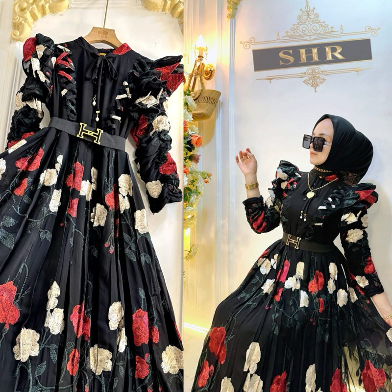 SHR gamis mawar lebaran