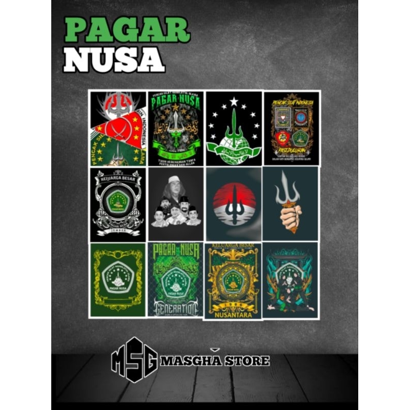 POSTER PAGAR NUSA AESTHETIC 12 Pcs A5/Hiasan dinding Pagar Nusa