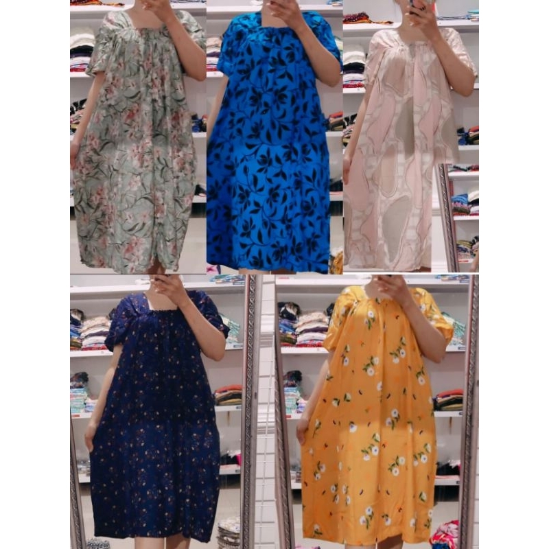 Daster Rayon Pendek Kerut di Dada / Daster Fuji