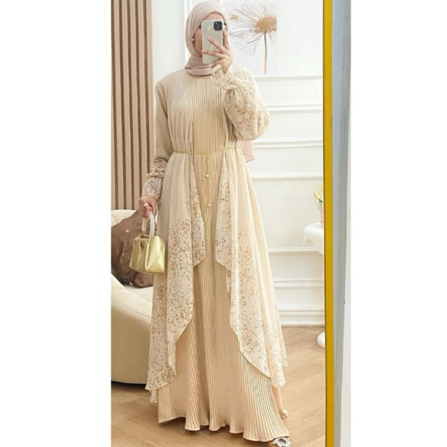 Dress Gamis Muslim Raya Inner dan Outer - Zalima Dress