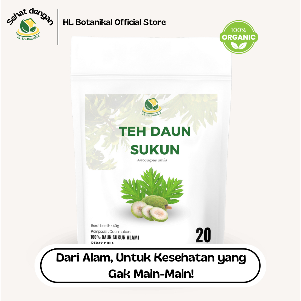 

HL Botanikal:Herbal Daun Sukun kering segar fresh original 100% the celup isi 20 kantong Atasi Hipertensi Alami