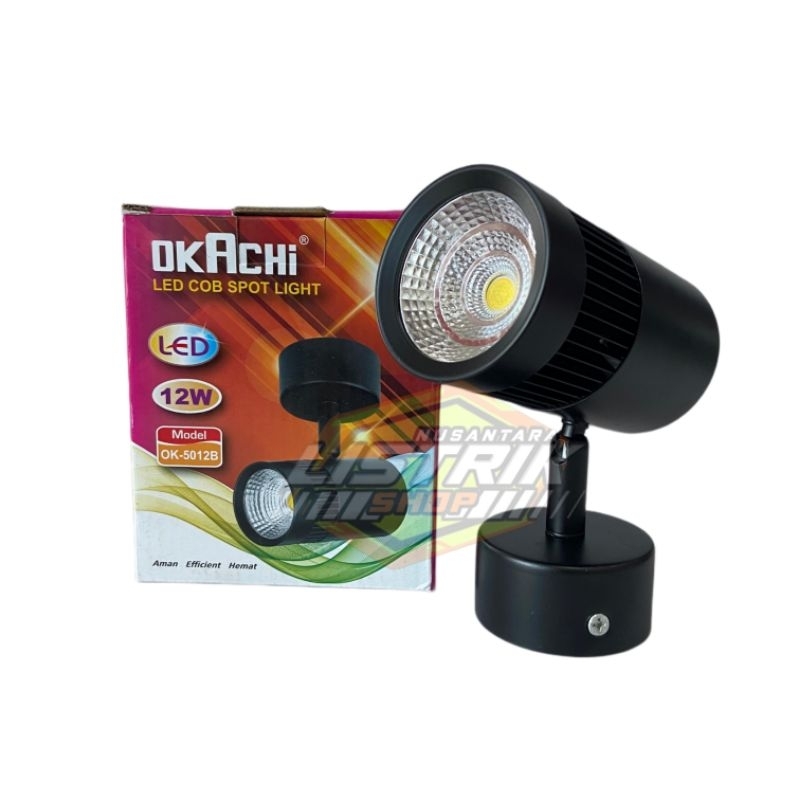 [ Cuci Gudang ] Okachi Lampu Led Cob Spot Light 7W 12W OK-507B OK-5012B Murah Cahaya Putih