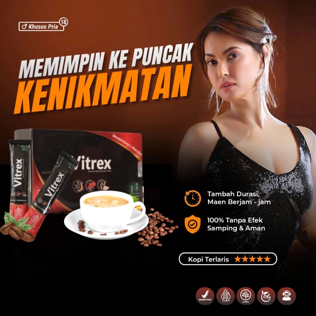 

VITREX Minuman Kopi Stamina dan Vitalitas Pria Kuat Tahan Lama Original Bpom Extra Gingseng