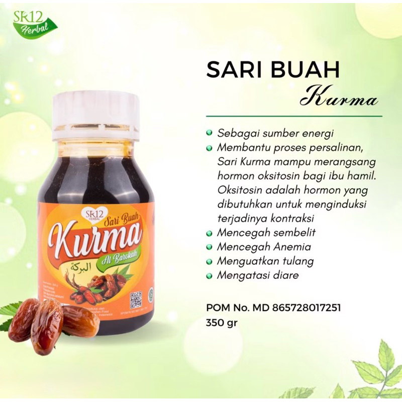 

Sari Buah Kurma SR12 Asli kualitas premium Meningkatkan stamina tubuh tanpa gula