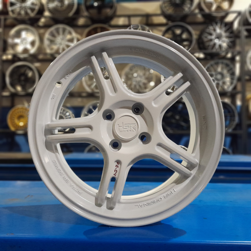 Velg Ring 16 Palang 5 Type Hsr Wheel Fe04 Hole 4x100 Lebar 7 Velg Mobil Terlaris R16