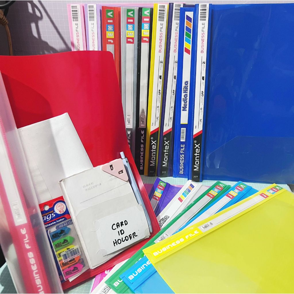 

RB (1 LUSIN / 1Pak - Isi 12) +KANTONG BUSINESS FILE Map Bisnis Map Snel Hecter Plastik (Folio / F4)