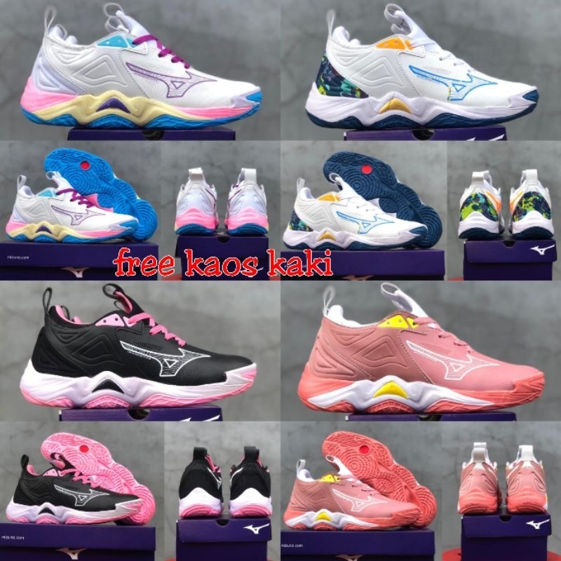 sepatu volly wanita mizuno wave momemtum 3 model kekinian sepatu voli
