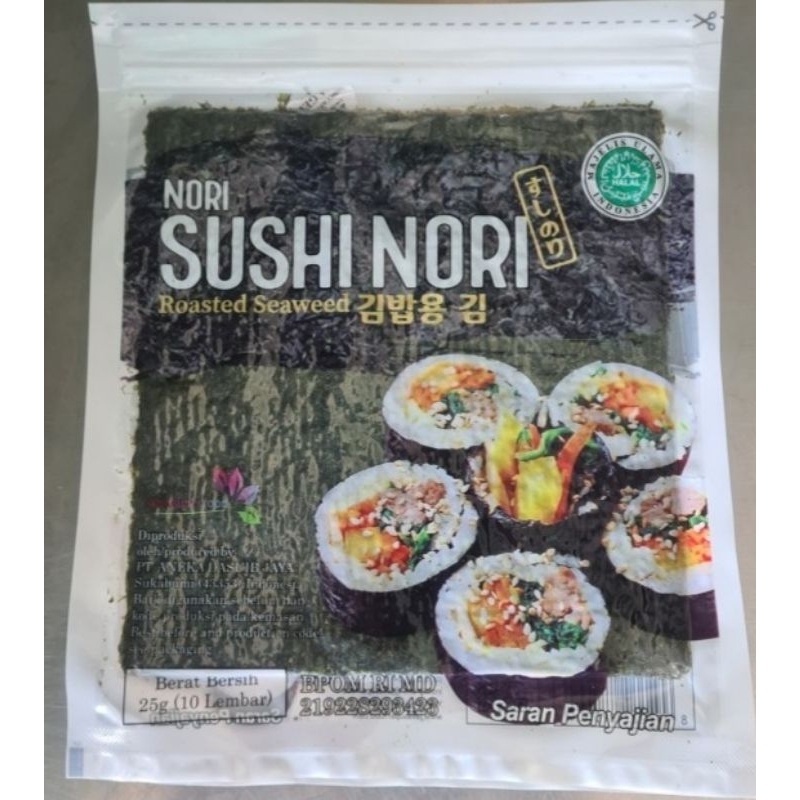 

NORI SUSHI/NORI KIMBAB ISI 10 LEMBAR 25GR