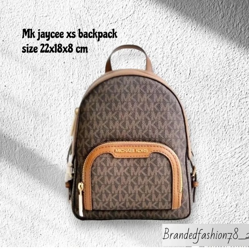 mk mini jaycee sig brown original backpack