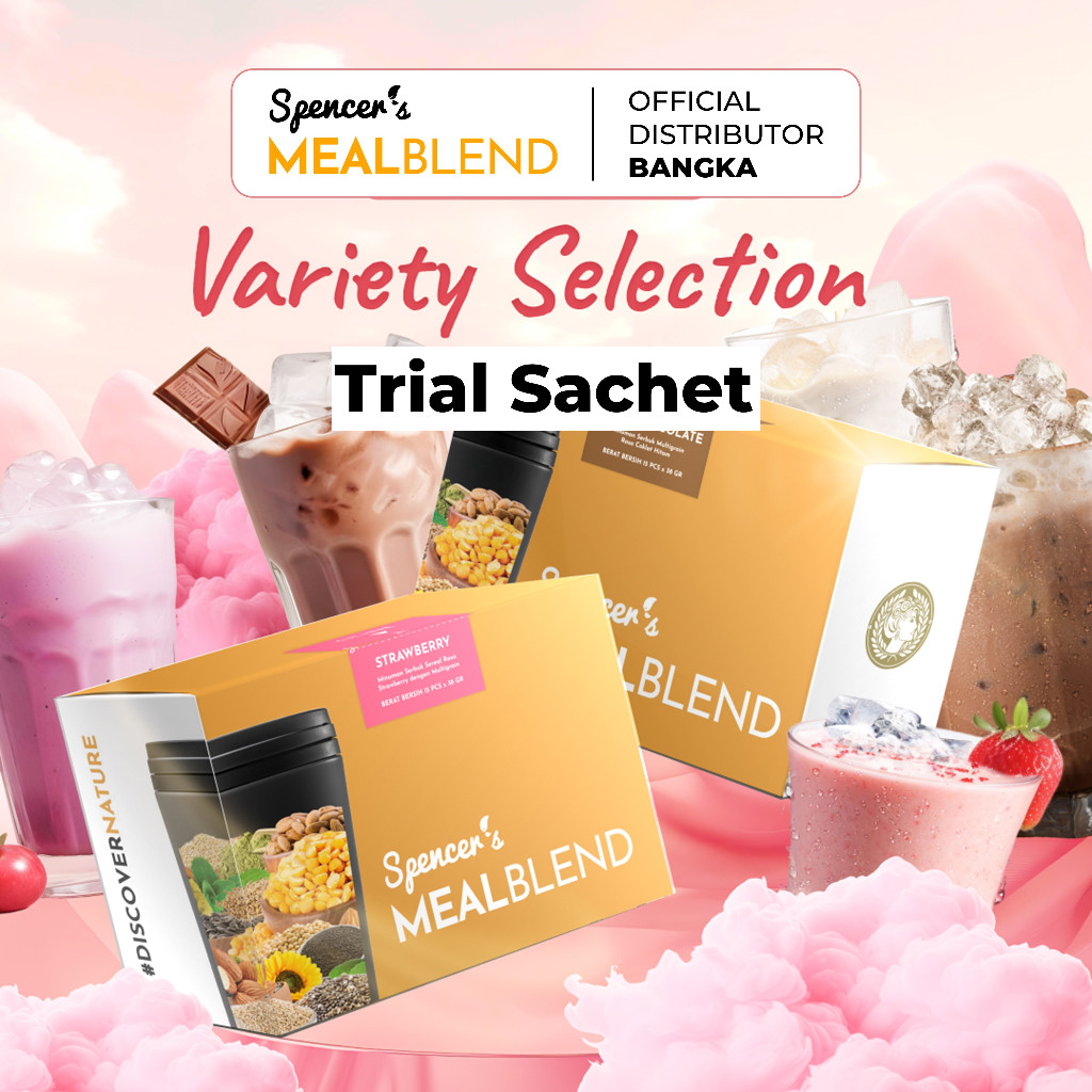 

TRIAL SACHET (Eceran) Spencer's MealBlend - Meal Replacement Solusi Langsing (100% ORIGINAL) Spencers Meal Blend Spencer Minuman Fiber Serat Pelangsing Diet Spenser Pangkalpinang Pangkal Pinang Bangka