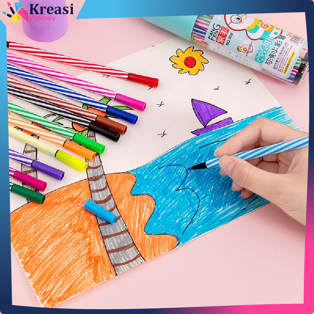 

Spidol Marker Warna Pena Kuas Menggambar Kerajinan Alat Tulis Kantor Sekolah / Spidol Warna Warni Alat Lukis Marker Pen Spidol Warna Alat Tulis Anak Kreasi Stationery A63