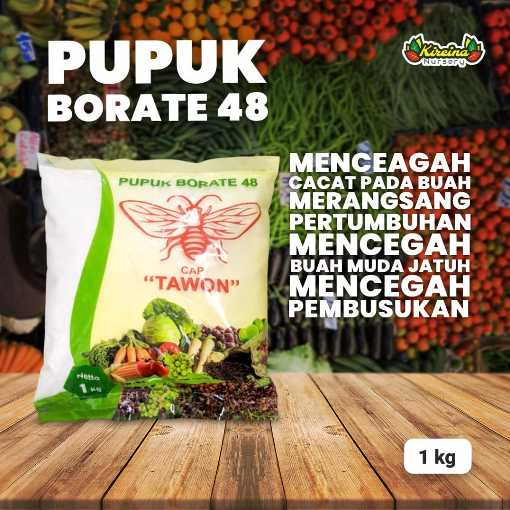 Pupuk Borate 48 Cap Tawon 1 Kg - Mencegah Cacat pada Buah dan Merangsang Pertumbuhan