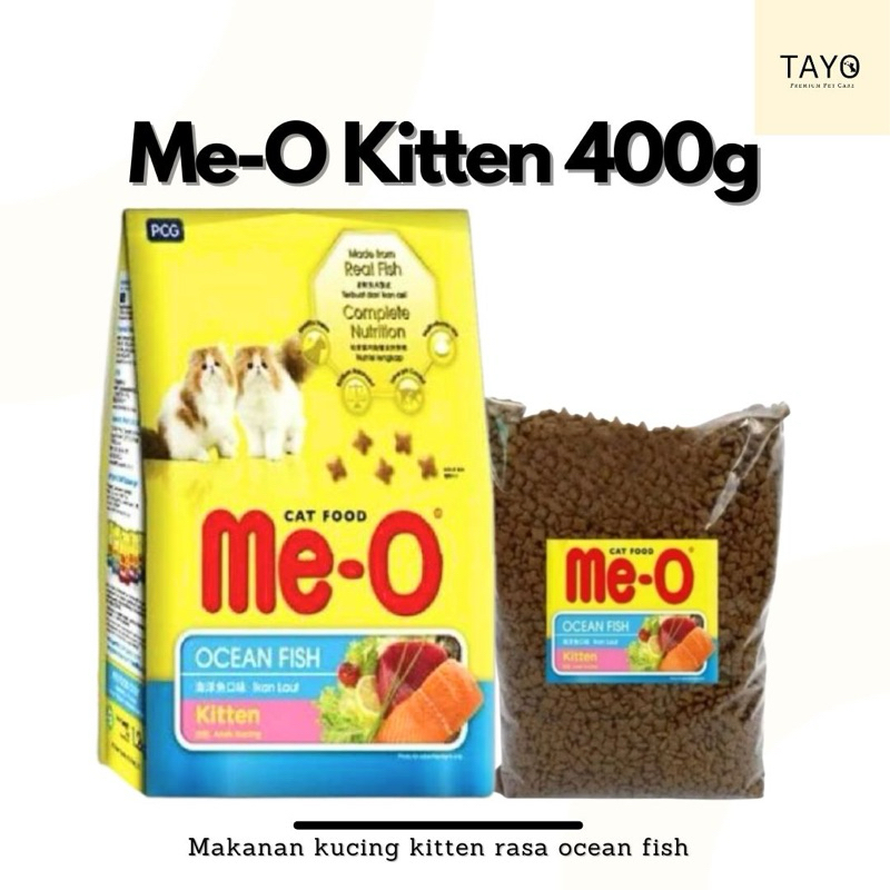 Meo Kitten 400 gr Repack Ocean Fish Makanan Kucing Pakan Anak Kucing Murah Bagus