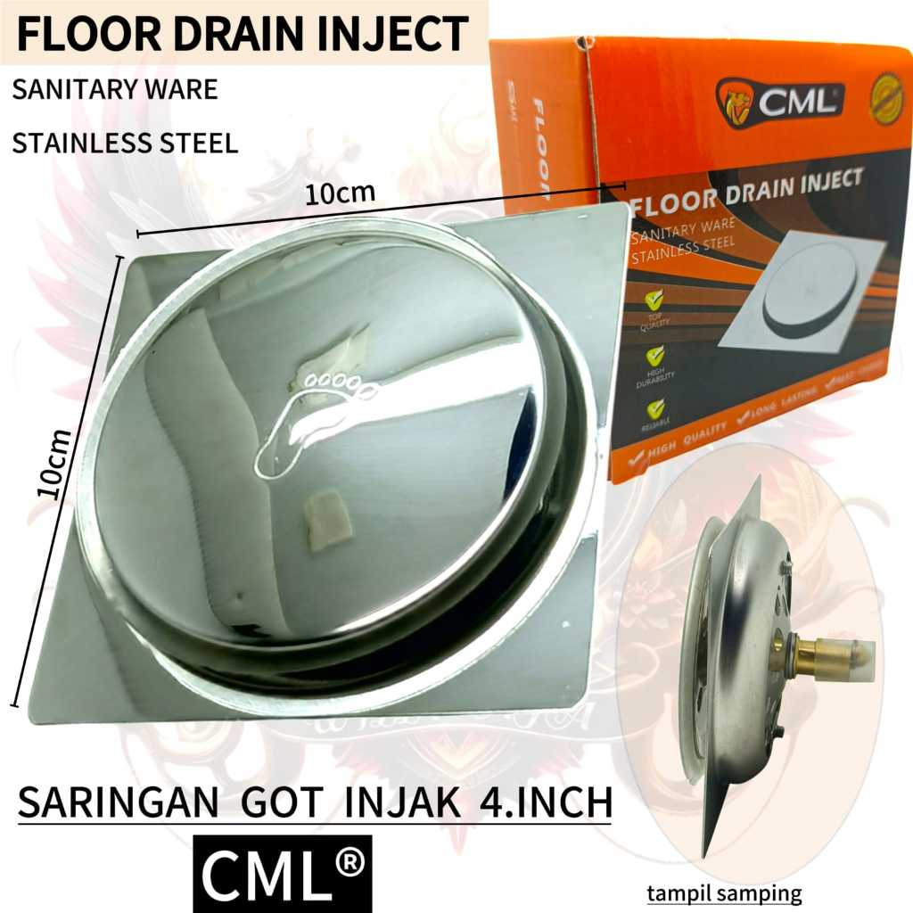 saringan got injak stainless steel / floor drain inject CAMEL / saringan kamar mandi CML