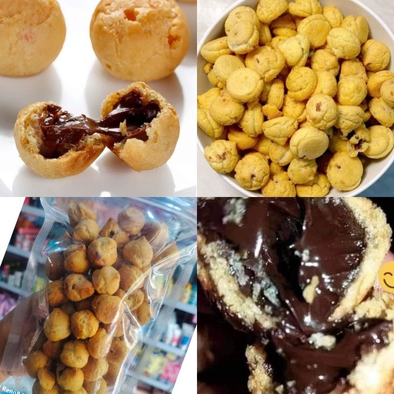 

Soes kering coklat - cemilan soes - Soes kering - soes