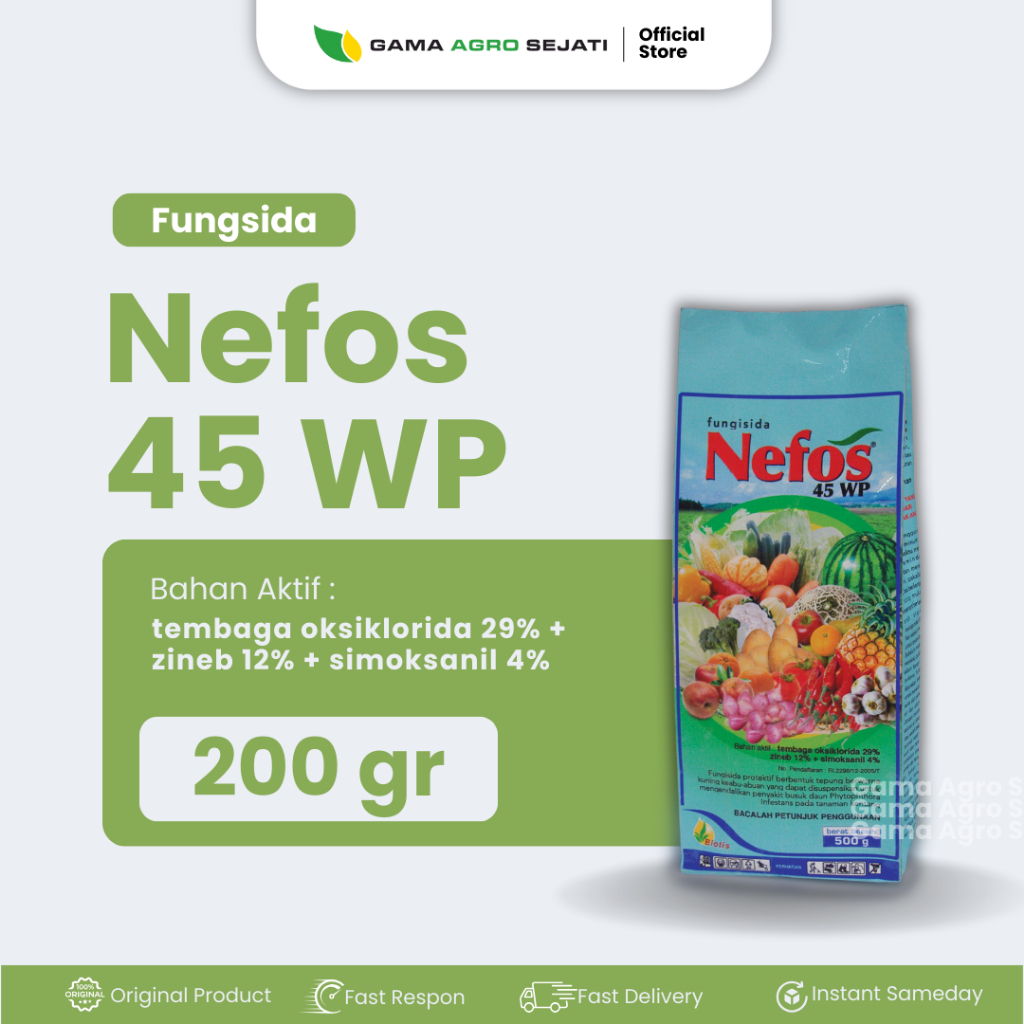 Fungisida Nefos Kemasan 200 gram