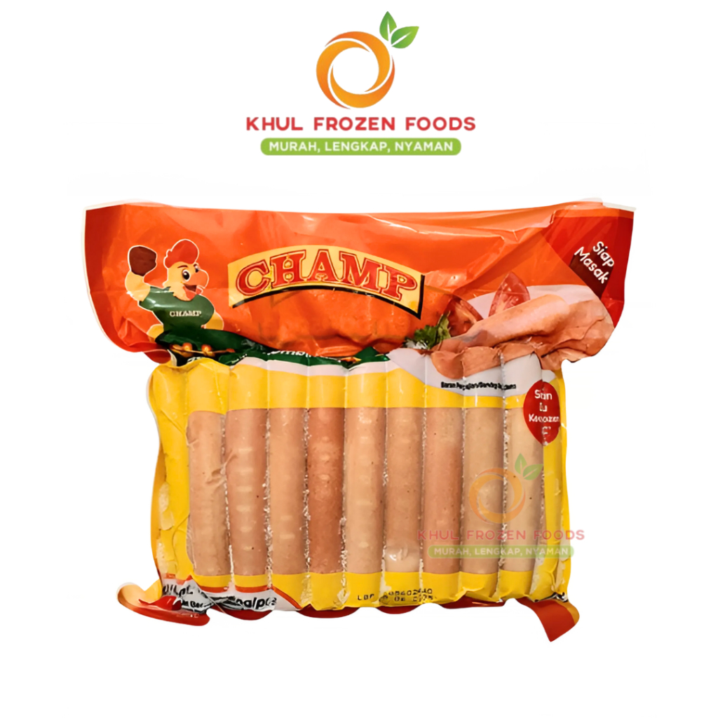 

Champ Sosis Ayam 1 Kg isi 40 / CHAMP / Sosis ayam / Sosis biasa / Sosis / Sosis champ