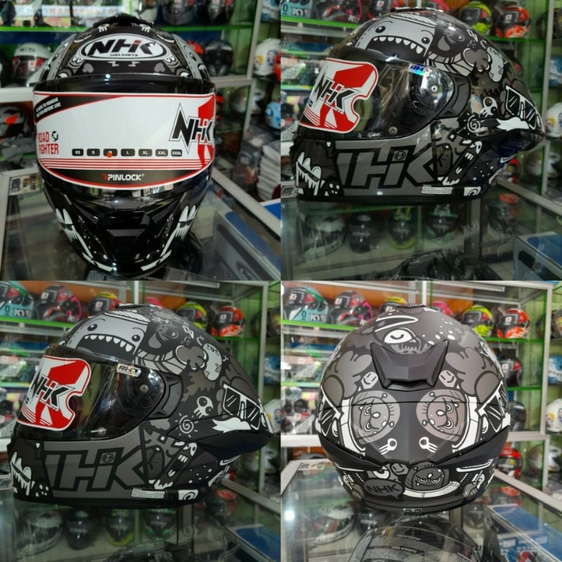 HELM NHK MARK1 || MARK-1 DOODLES || HELM FULL FACE SINGLE VISOR || ORIGINAL NHK