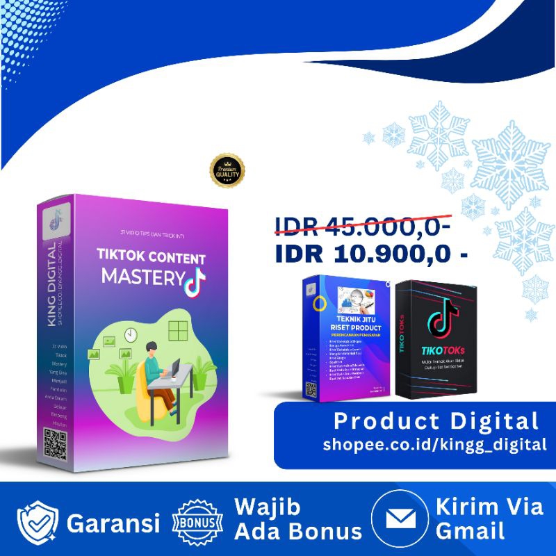 Get 2 Ecourse Tiktok Mastrey | 100 Juta Pertama Ternak Akun Tiktok