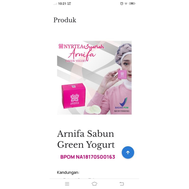 Arnifa Sabun Green Yogurt