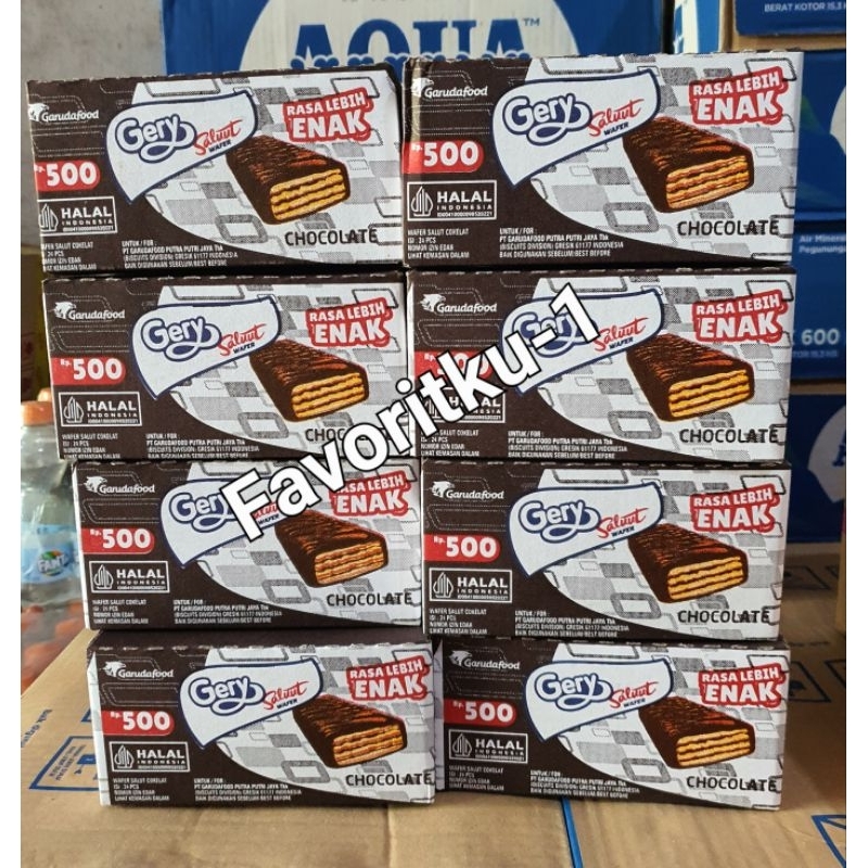 

Gery Saluut Wafer Chocolate. 1 Renteng Isi 24 Pcs