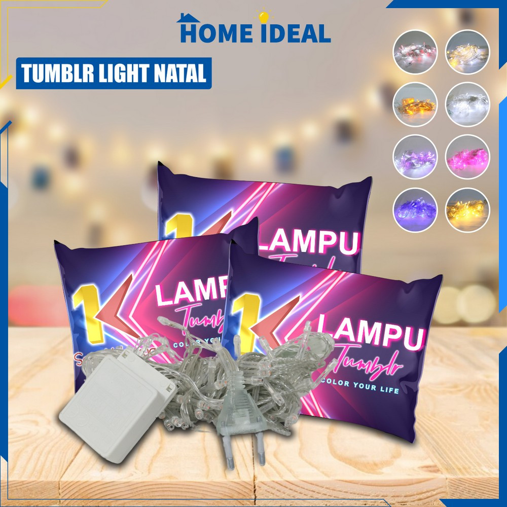 Lampu Tumblr Light Led 10 Mtr OPP Hiasan Natal 50 LED Lampu Hias Dekorasi Kamar Serbaguna HI C17