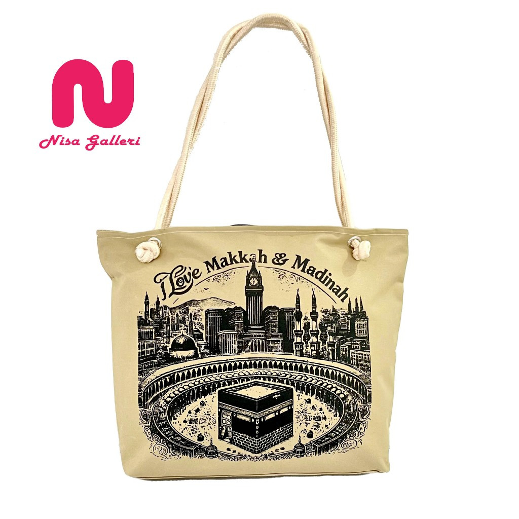NISA GALLERI Tas ToteBag wanita untuk oleh oleh Umroh dan Haji