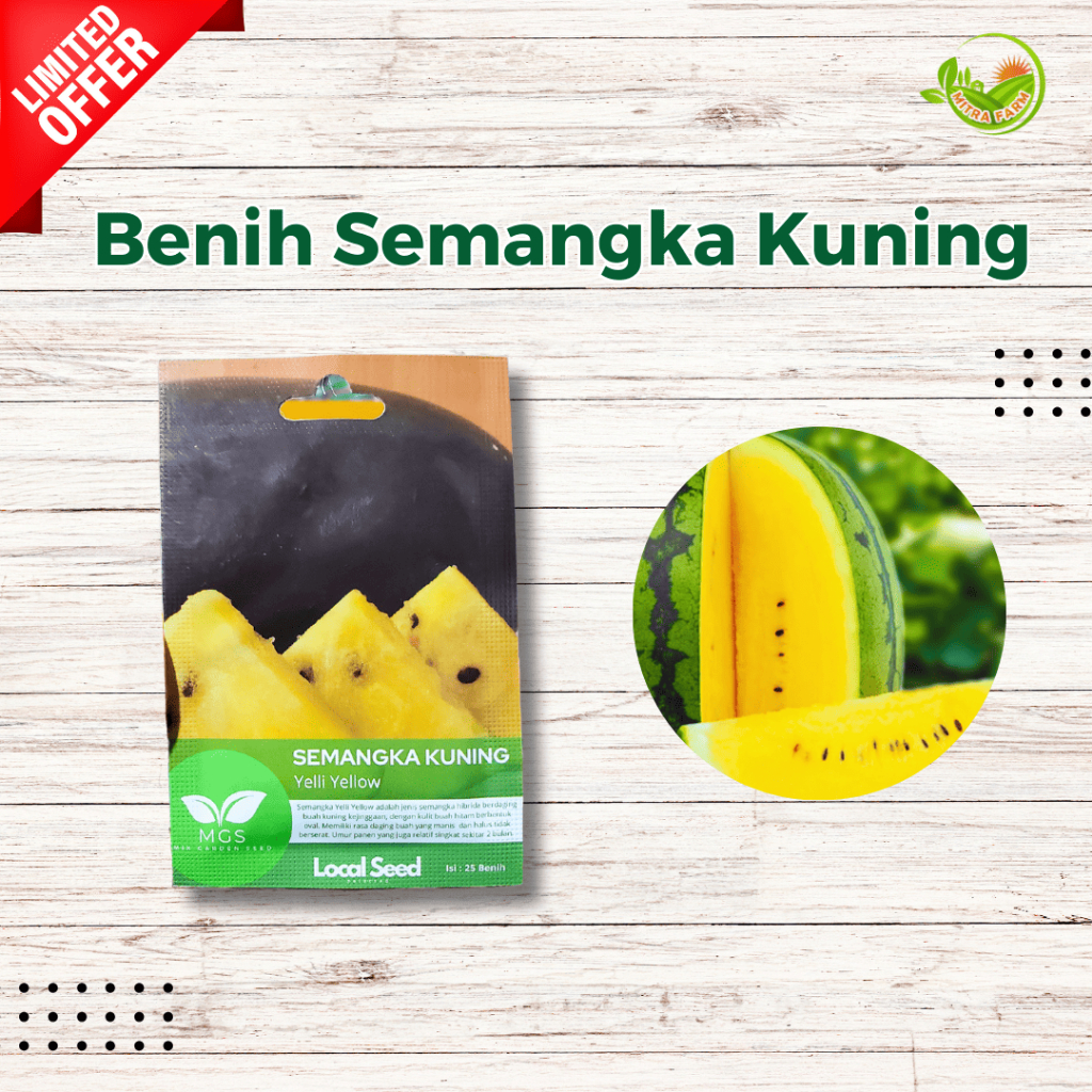 Benih Semangka Kuning Yellow Yalli/Benih Semangka Kuning Murah/Benih Semangka Murah