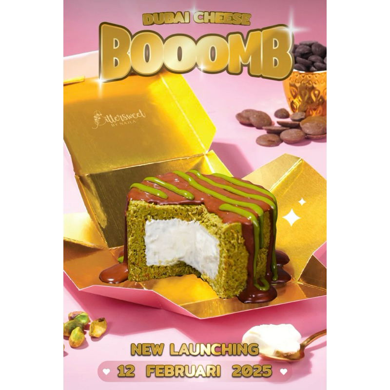 

DUBAI CHEESE BOOOMB BITTERSWEET BY NAJLA (tanpa po)