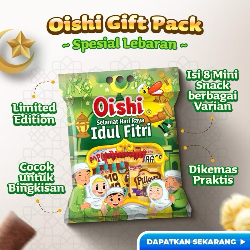 

Oishi gift pack spesial lebaran (1Bal) 1 Bal 1 resi