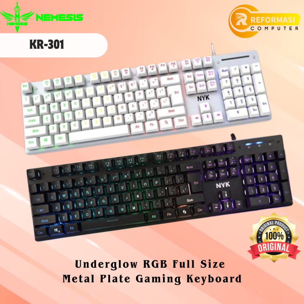 NYK KEYBOARD GAMING NYK KR-301 RGB UNDERGLOW