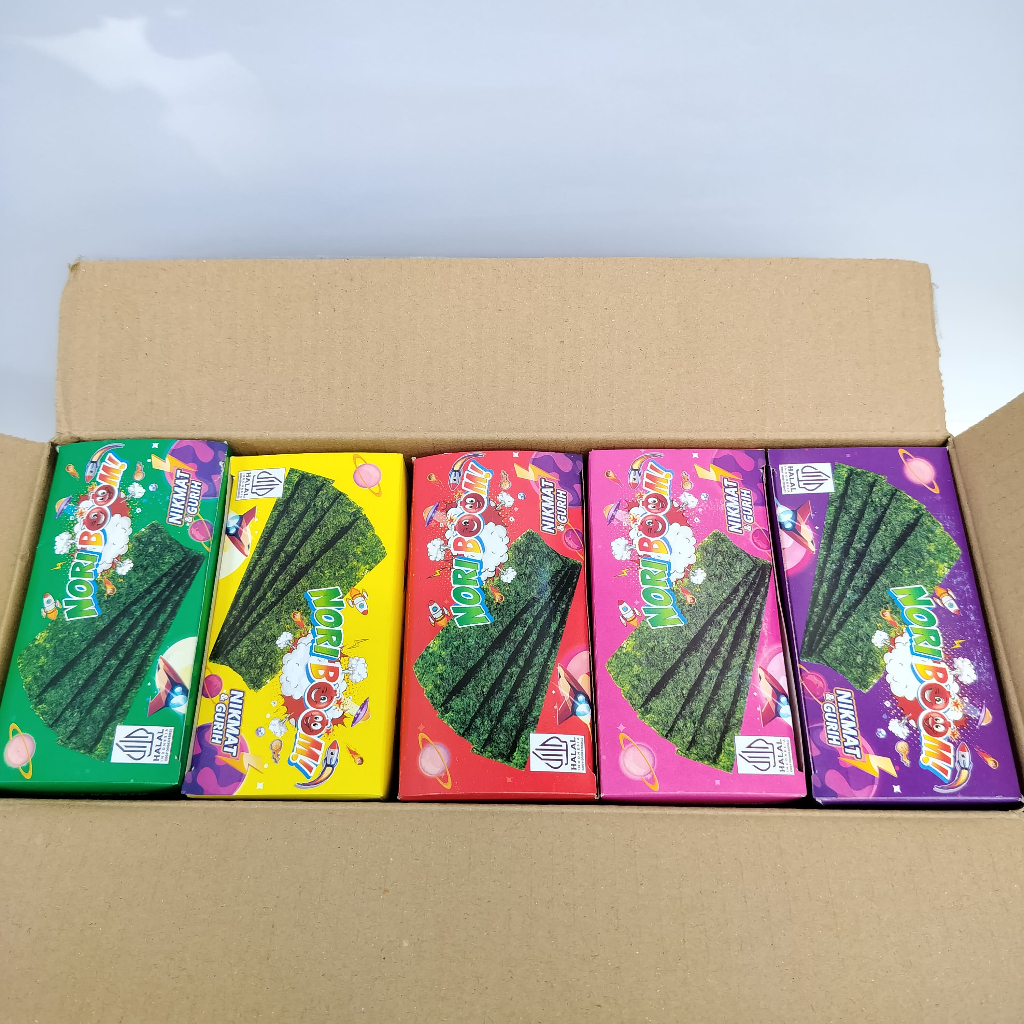 

RB (1 DUS) PAKET HEMAT NORIBOOM SNACK ANAK RUMPUT LAUT ANEKA VARIAN RASA