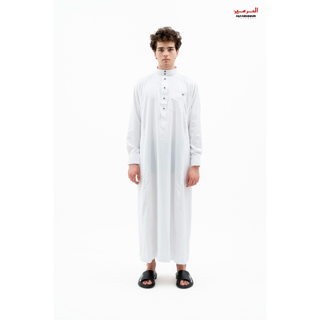 AL Haramain Jubah / Gamis Pria Dewasa Premium Wol (07 B) | Putih