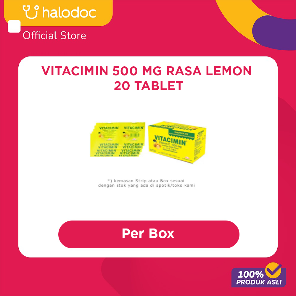 Vitacimin 500 Mg Rasa Lemon 20 Tablet