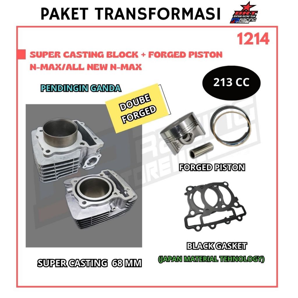 Paket Bore UP Nmax - Blok Casting - Piston 68/70