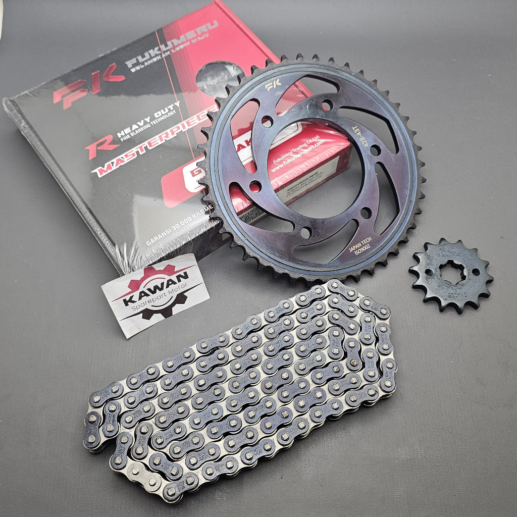 Gear Set Gir Paket Vixion New Chain kit Rantai set Fukumeru
