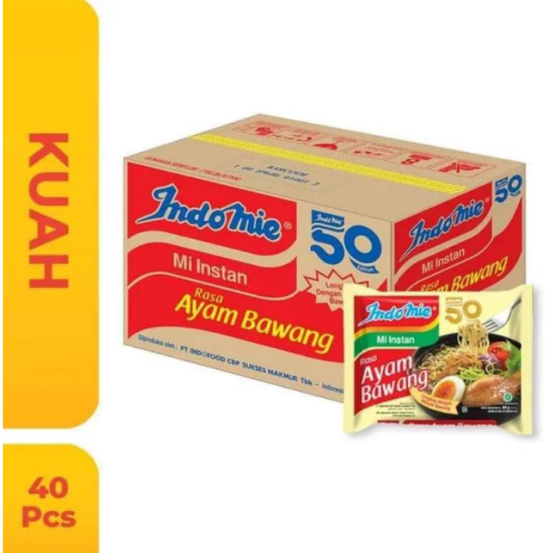 

indomie ayam bawang 1 dus isi 40 pcs