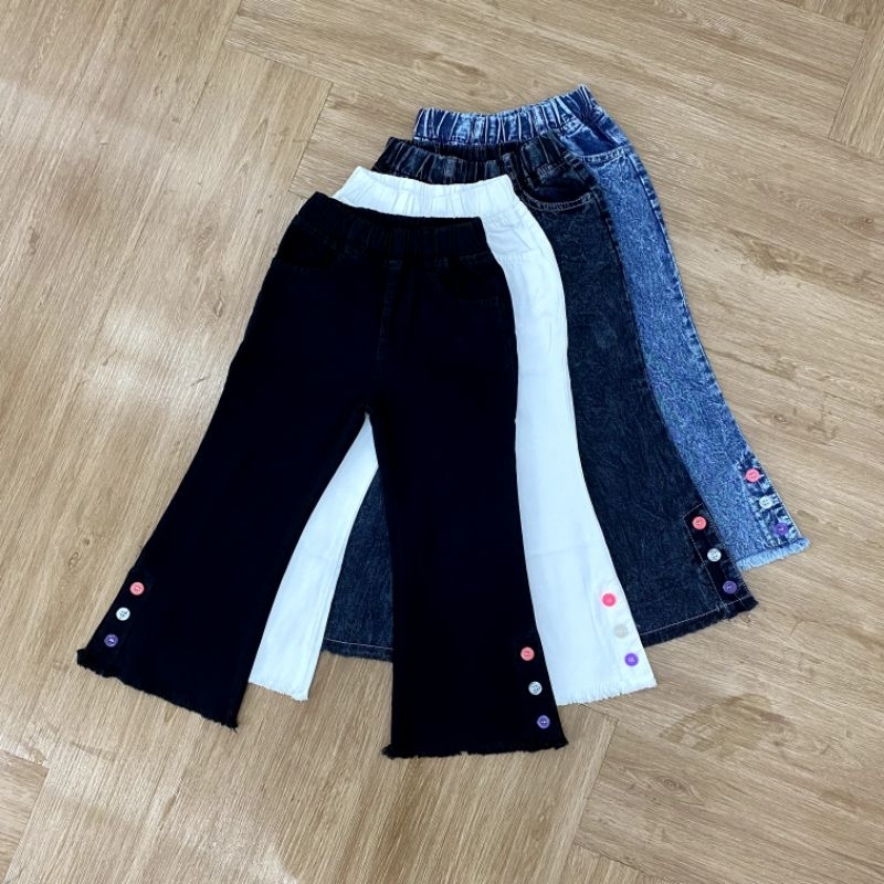 JME Kids Cutbray - Celana Cutbray Jeans Anak Perempuan Usia 2Th-9Th (Model Kancing Bawah)