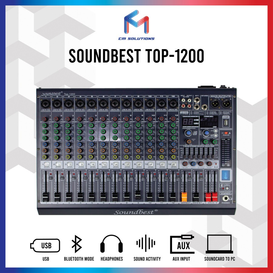 Mixer Soundbest TOP 1200 TOP1200 12 Channel ORIGINAL GARANSI