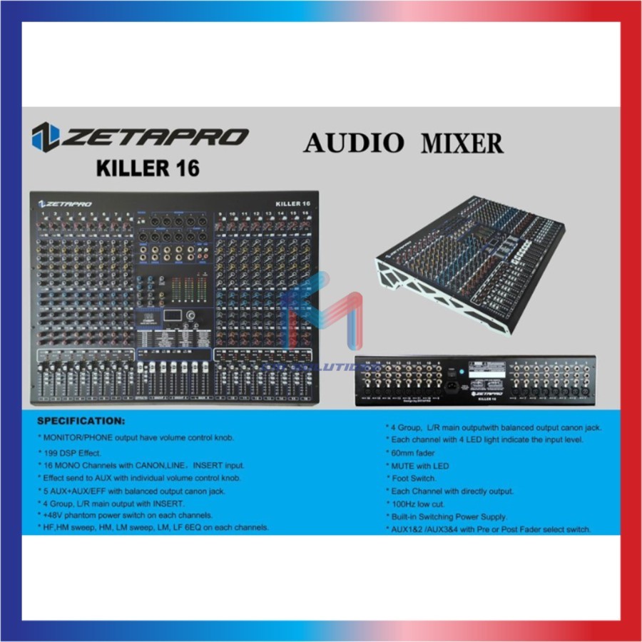 MIXER ZETAPRO KILLER 16 KILLER16 ZETAPRO KILLER 16 KILLER16 ORIGINAL