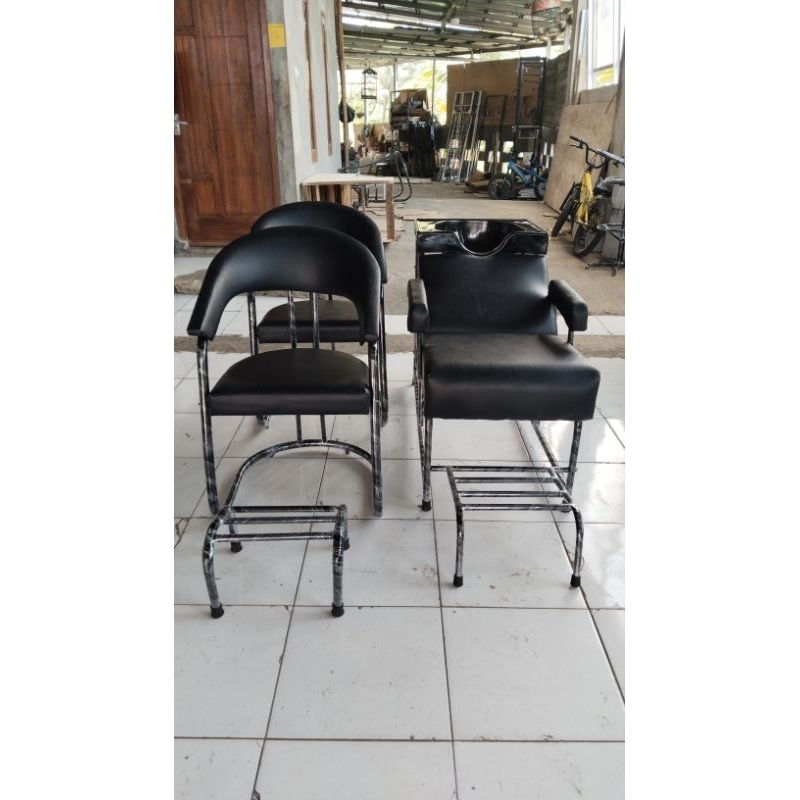 paketan salon 2 kursi salon + injakan dan washbak keramas salon