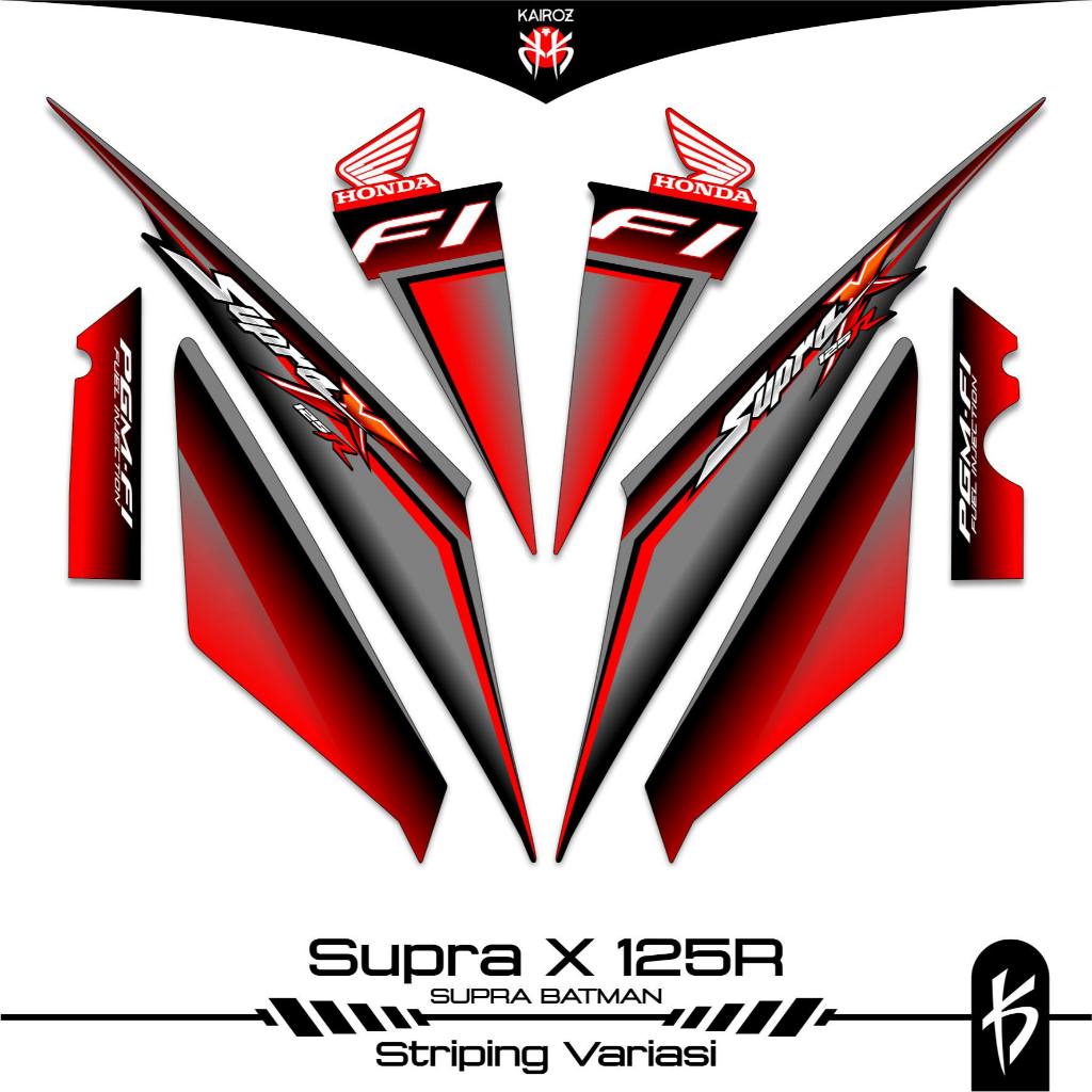 STRIPING SUPRA X 125 KARBU SKU 9 BATMAN STICKER STIKER HONDA SUPRA X 125 WAVE 125I SUPRA X 125R
