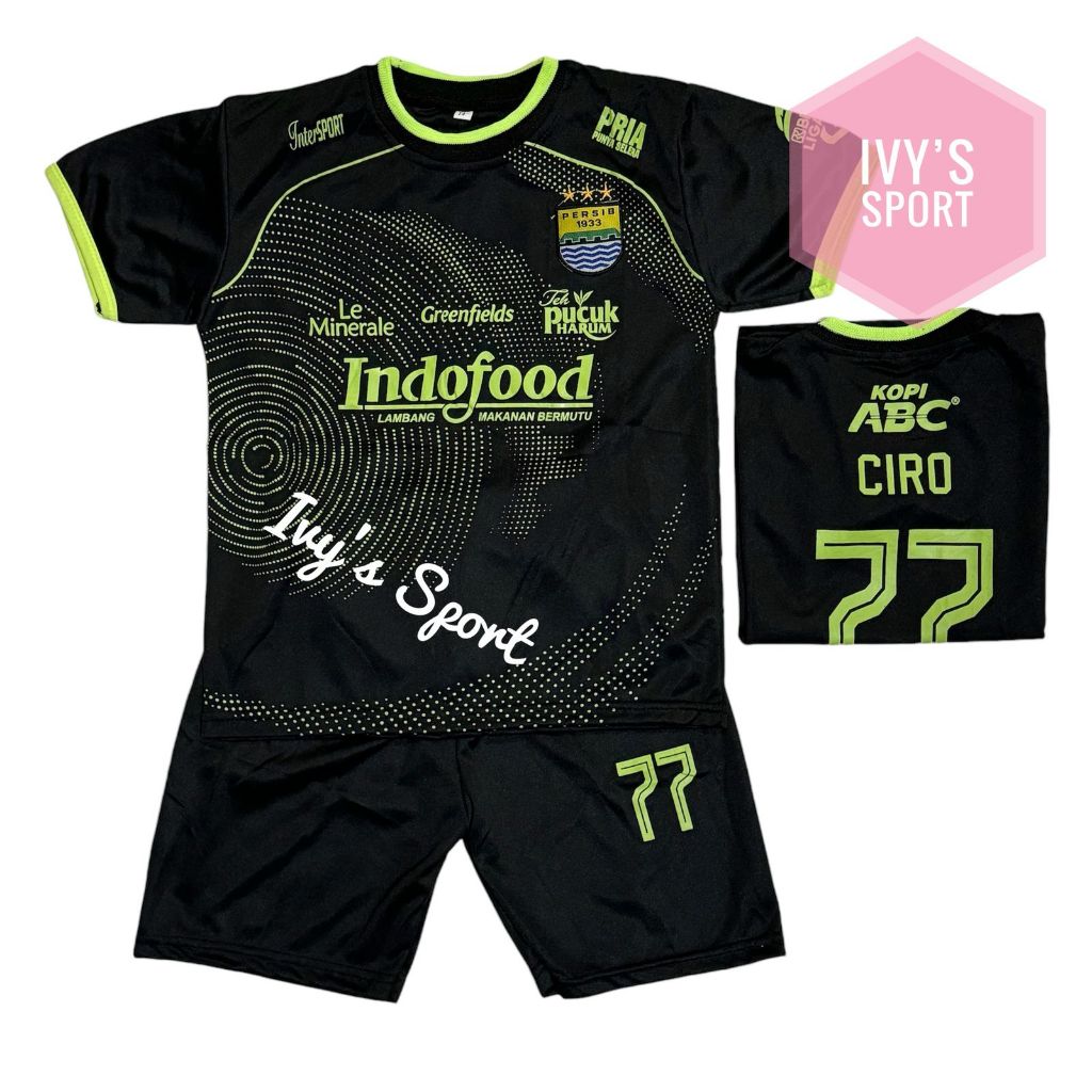 SETELAN BAJU BOLA ANAK TIMNAS PERSIB HITAM CIRO LAKI LAKI DEWASA PIALA DUNIA LIGA SINGLET TERBARU CO