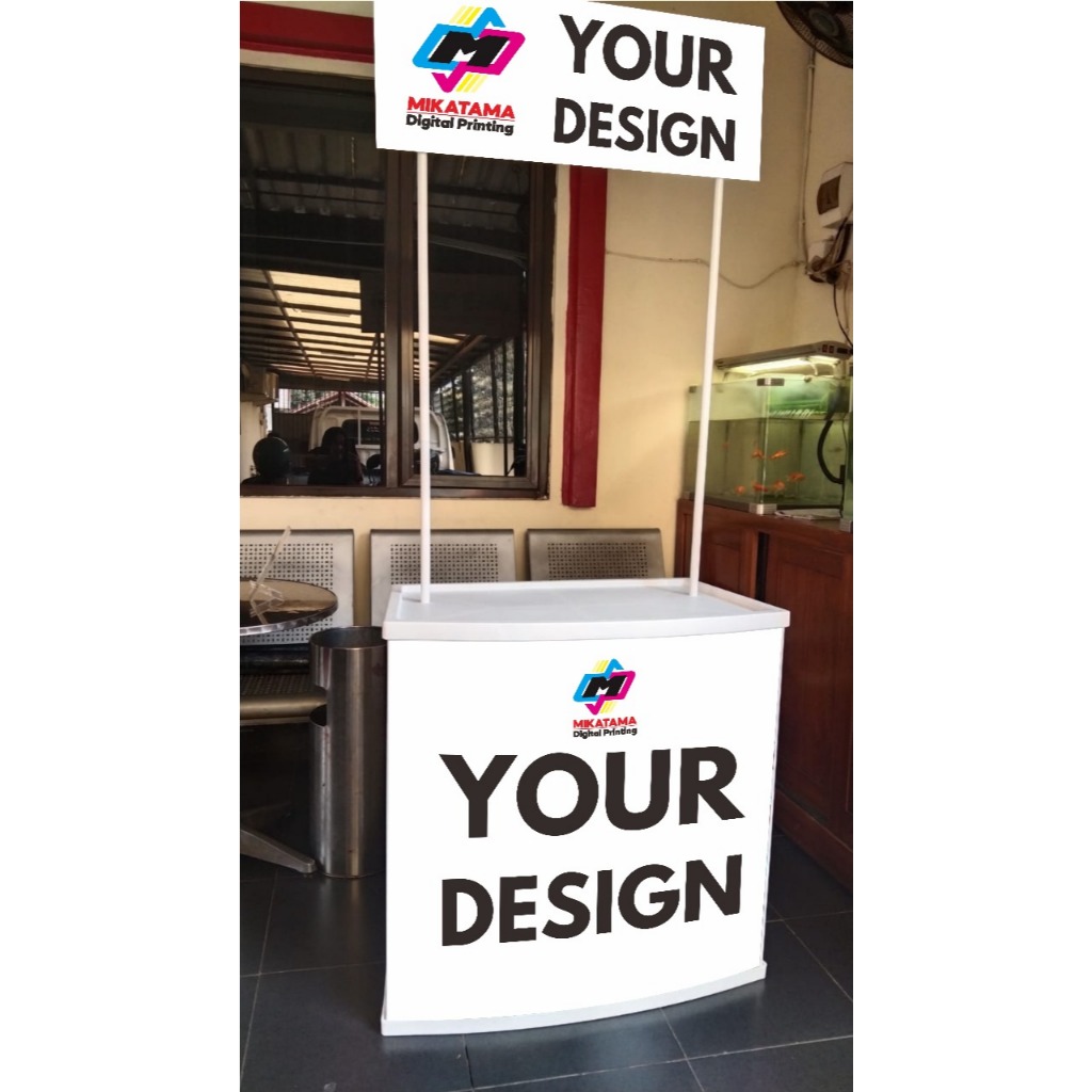 EVENT DESK PVC / BOOTH PORTABLE + STIKER