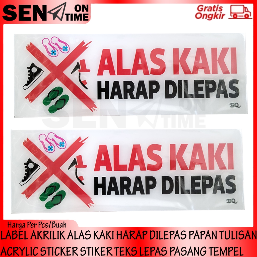 

Papan Tulisan Sticker Stiker Acrylic Alas Kaki Harap Dilepas Label Akrilik Teks Lepas Pasang Tempel Sign Board Petunjuk Tempelan Masjid Sekolah Signboard Tanda Himbauan Protokol Kesehatan Akrilic Acrylik