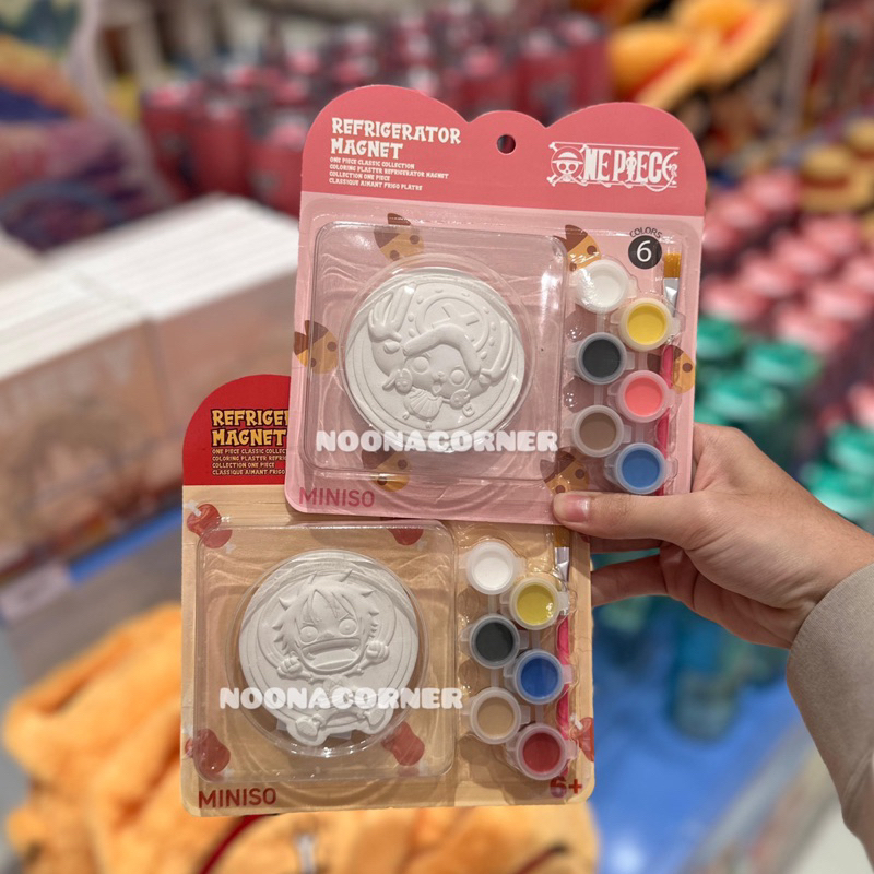 Miniso x One Piece ‼️ Coloring Plaster Refigerator Magnet / Magnet Kulkas DIY One Piece (Luffy / Cho