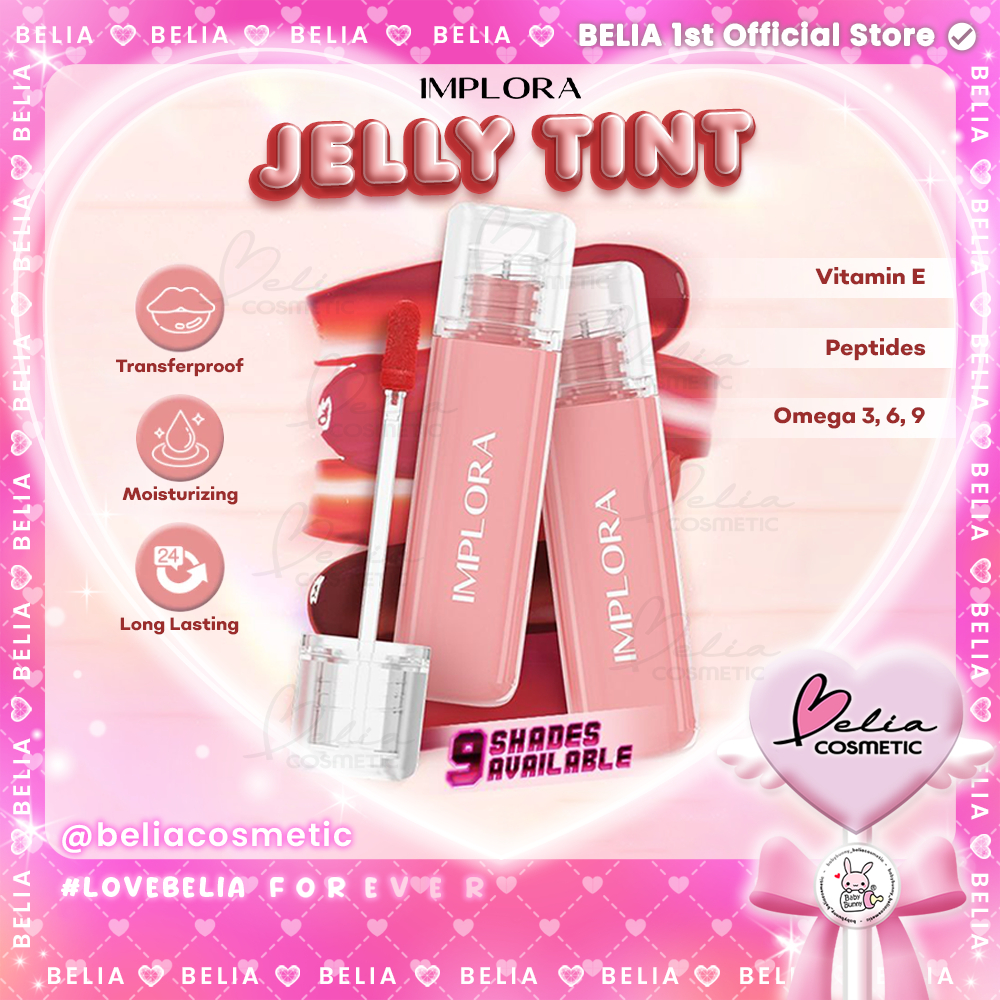 ❤ BELIA ❤ IMPLORA Jelly Tint | Lip Tint Glossy | Liptint Lip Gloss Glossy Tint