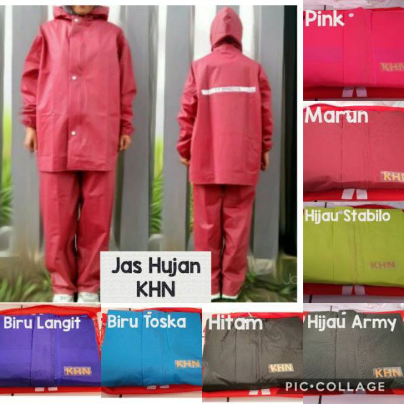 Jas Hujan Jaket Celana DEWASA KHN Tebal